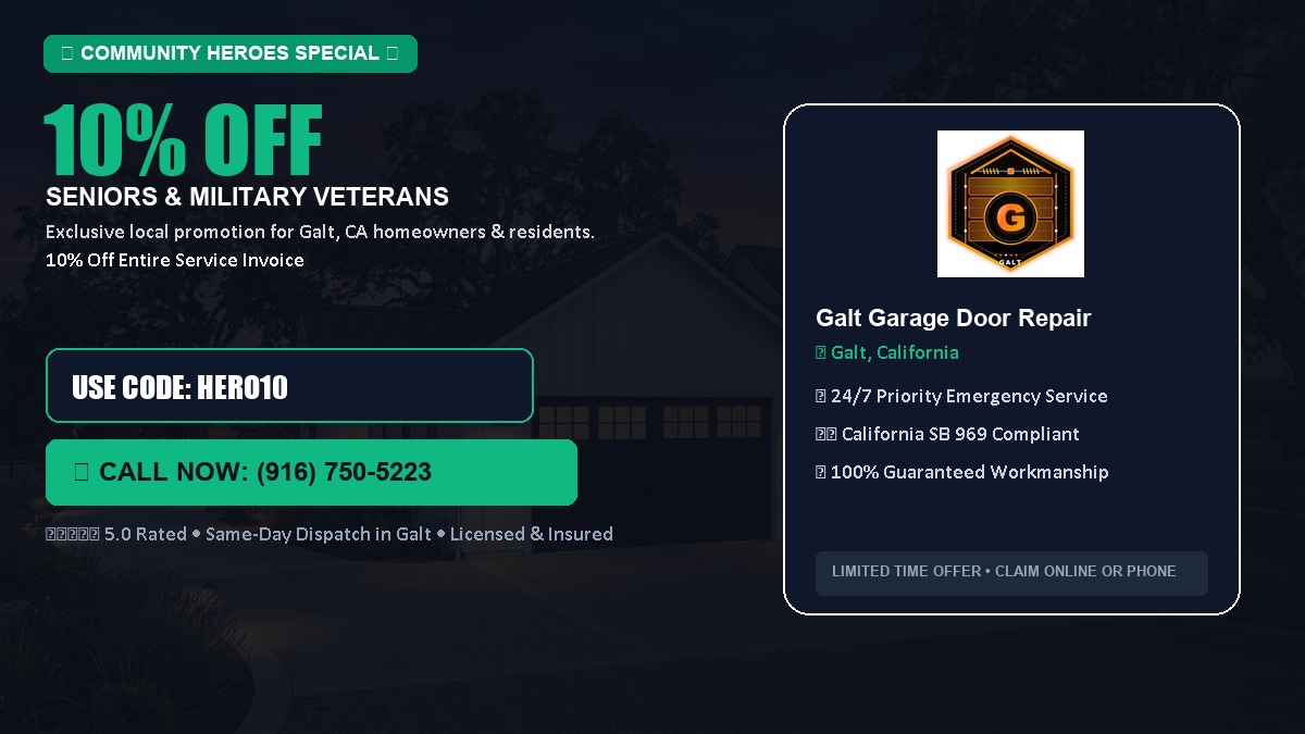 10% OFF Senior Citizens (65+) & Military / Veteran Community Discount in Galt, CA